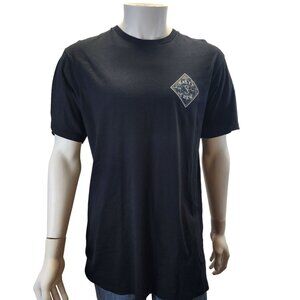 Salty Crew Mens Black T-Shirt Large Cotton Graphic Tee Casual Apparel